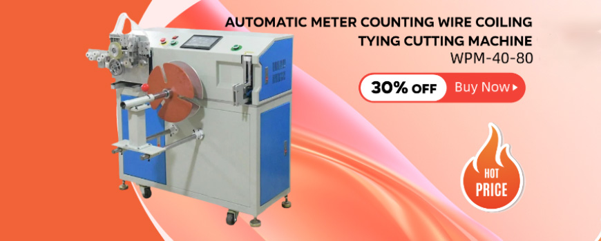 Strømlinjeform trådbehandling med WPM-40-80! Nyt 4-i-1 automatisk kabelopprulling, presis metertelling, kutting og binding i ett trinn.
