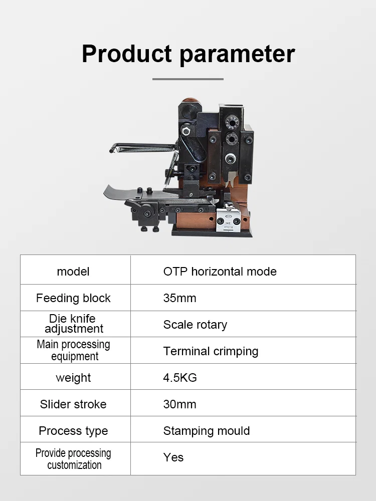 U-formet OTP-form, terminalpressmaskin-die, terminalmaskinform, OTP U-formet form, terminalmaskinapplikator