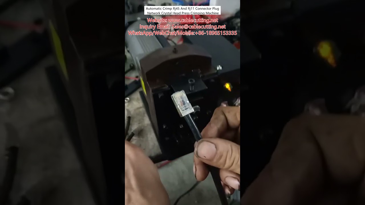Automatisk krympemaskin for RJ45- og RJ11-kontakter – nettverkskrymper for presisjon