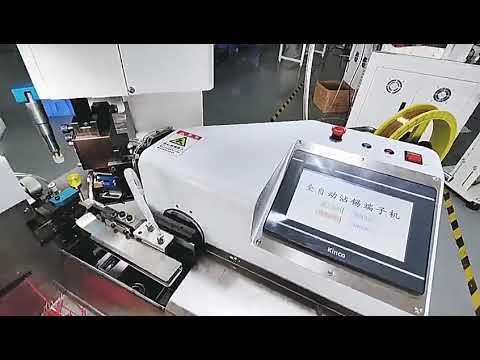Fullautomatisk krympe- og fortinnemaskin for ledningspinner – Enkeltsidig presse