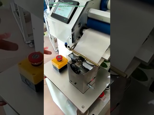 Halvautomatisk merkemaskin for folder og ledninger