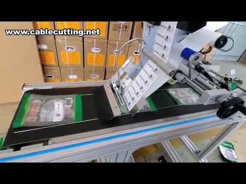 Automatisk rundflaskeetiketteringsmaskin med printer, krympehylseetiketteringsmaskin, plastkopp L