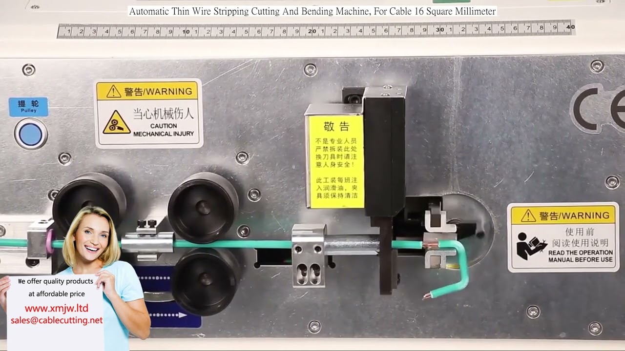 Automatisk maskin for avisolering, kutting og bøying av tynne kabler – opptil 16 mm²