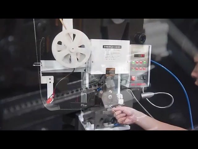 Halvautomatisk kabelstripp- og krympemaskin for Molex, JST XH-terminaler