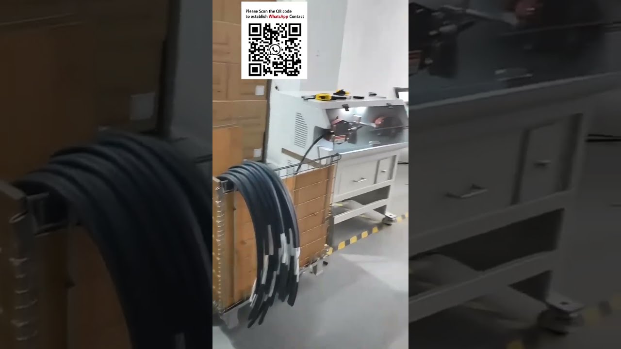 Komplett tung 150mm² EV-kabelbehandlingslinje: avrulling, kutting og stripping
