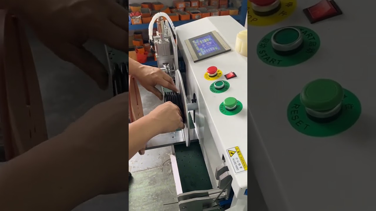 Automatisk metertelling, traversering, kutting, vikling og bindemaskin for store ruller