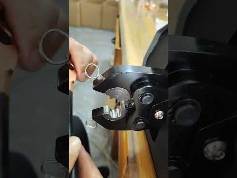 Kraftig pneumatisk krympemaskin for tykke åpne lugs og ulike terminaler #maskin #kabel