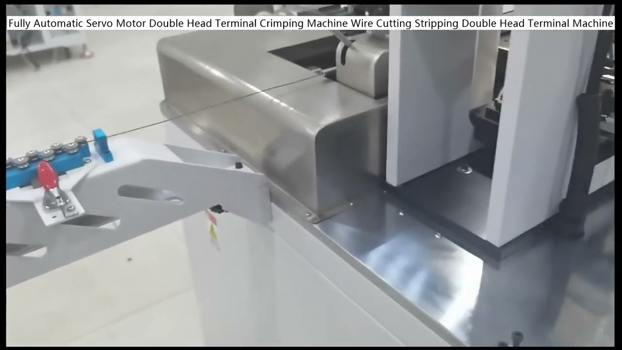Helt automatisk dobbelthodet terminalkrimpmaskin med servomotor – trådkutting og stripping