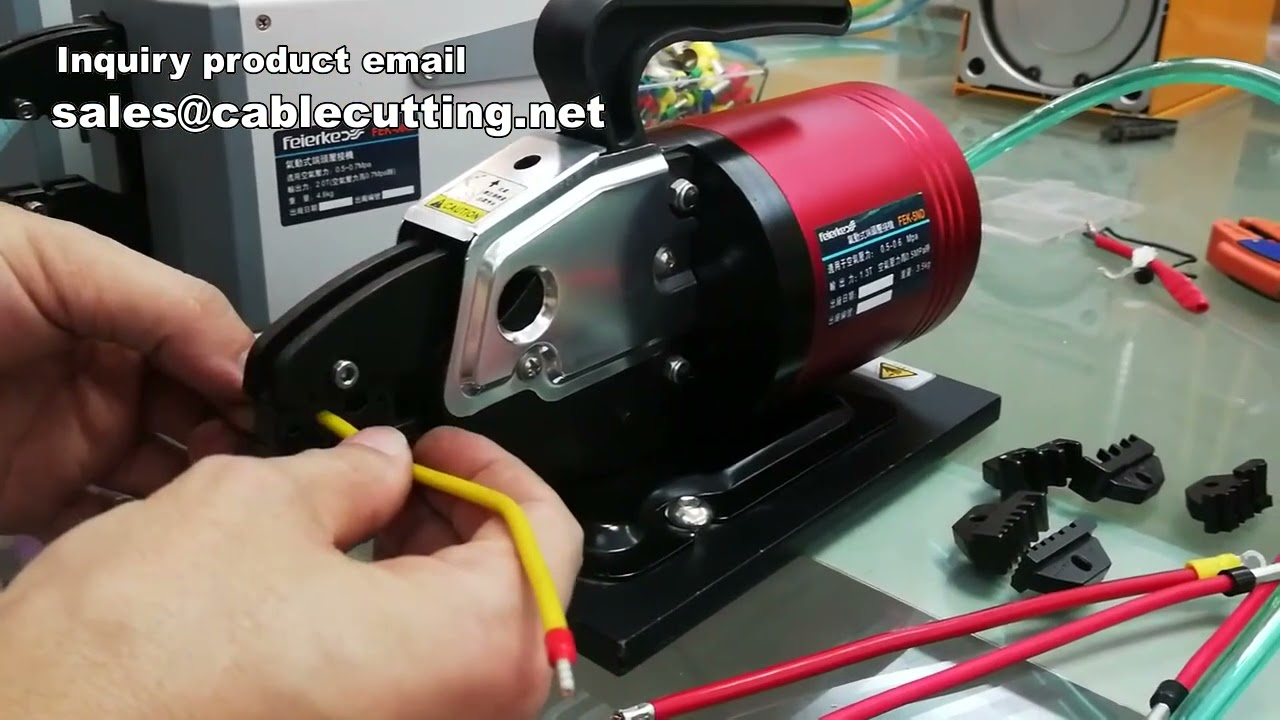 Mini Benk Pneumatisk Terminalkrymper, Kabelkrympemaskin, Isolert Ringterminalkrymper