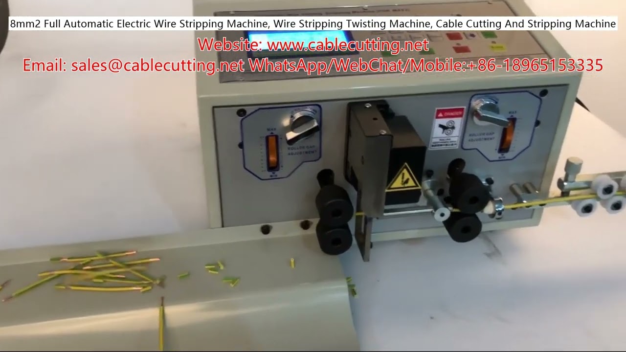 8mm² helautomatisk elektrisk avisoleringsmaskin, trådavisolering og vrimaskin, kabelkutter