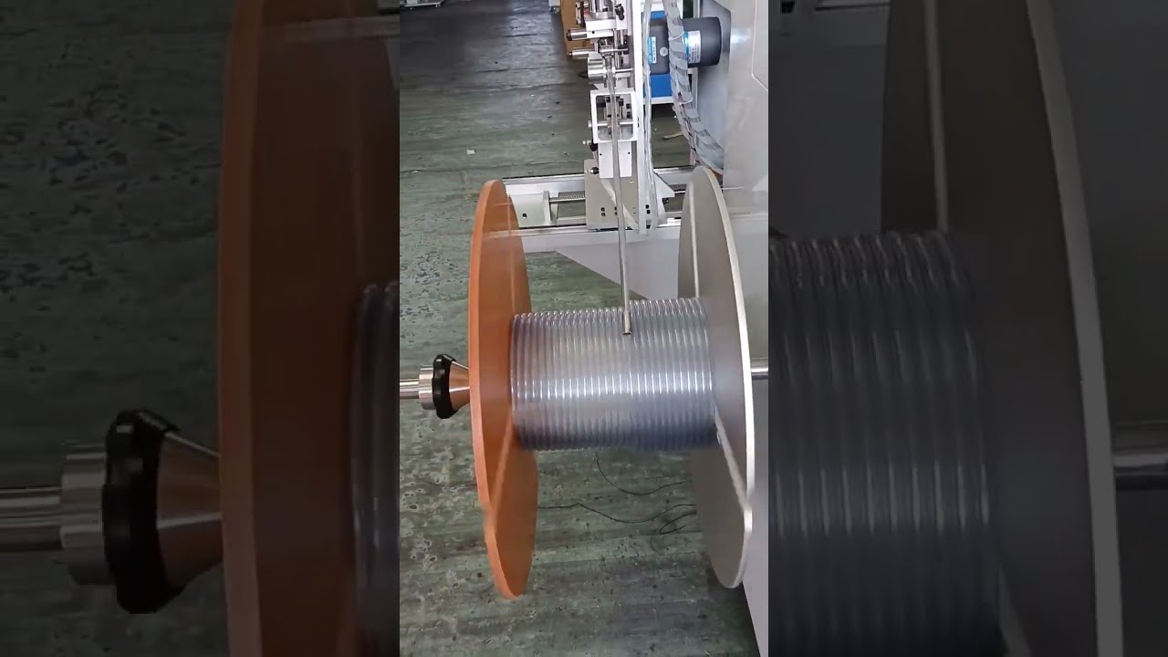 Automatisk meter-telling, traversering, kutting og slangespolemaskin - 50 kg kapasitet for PU-luftslanger