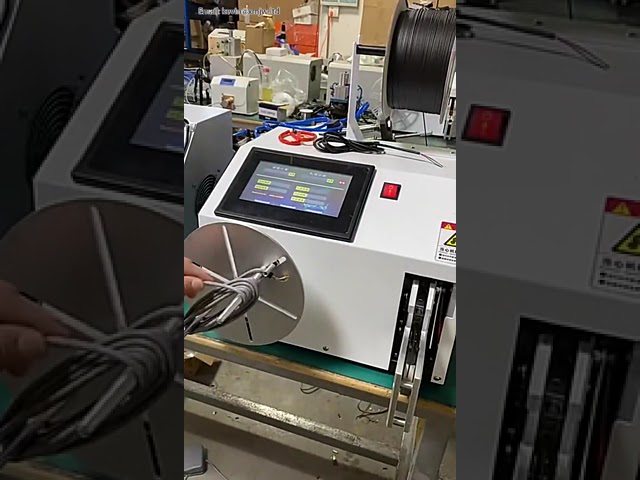 Automatisk trådspoleviklingsmaskin - Kabelsnellebindingsmaskin med digital touchskjerm for lengde