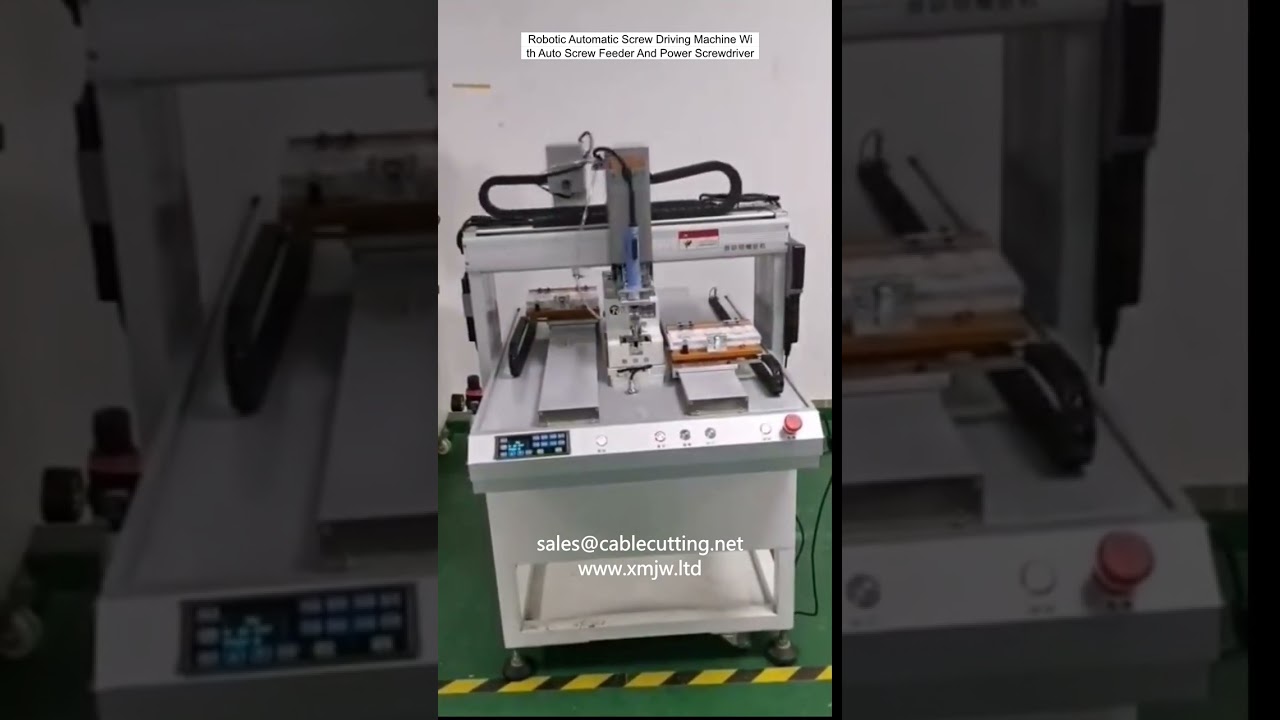 Robotisk automatisk skrutrekkingsmaskin med automatisk skrumater og elektrisk skrutrekker