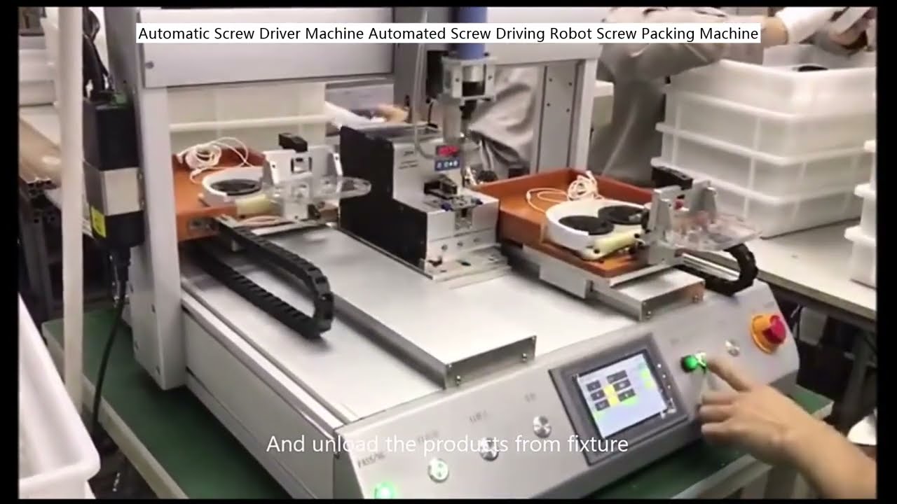 Automatisk skrutrekkermaskin | Robot for automatisk skrutrekking og skrupakking