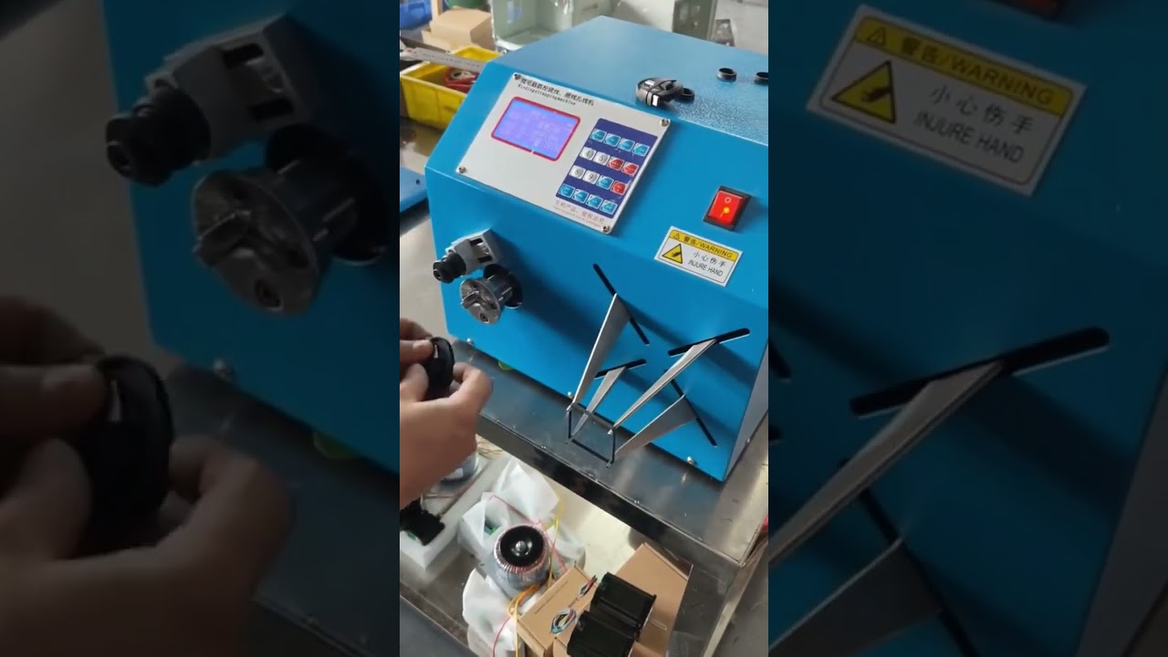 ゴムリング拡張機能搭載 巻線結束機 | ケーブル結束自動化 #機械 #工場自動化