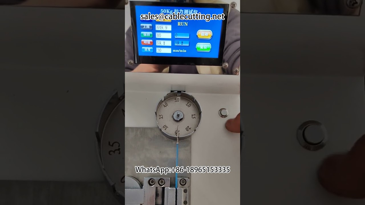 Presis terminalstrekkrafttester for kabeltresele – Trådbehandlingsutstyr #terminalmaskin #strekkrafttester