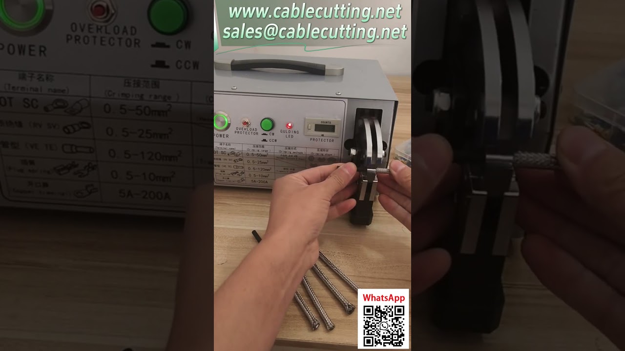 Stor Elektrisk Kabelpressmaskin - Terminaler opptil 70mm², 3,7 tonn kraft, Plugg & Spill